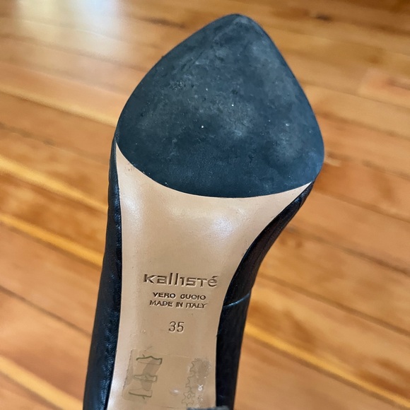 Italian leather high heels shoes with crocodile details size 35 eu - Picture 7 of 7